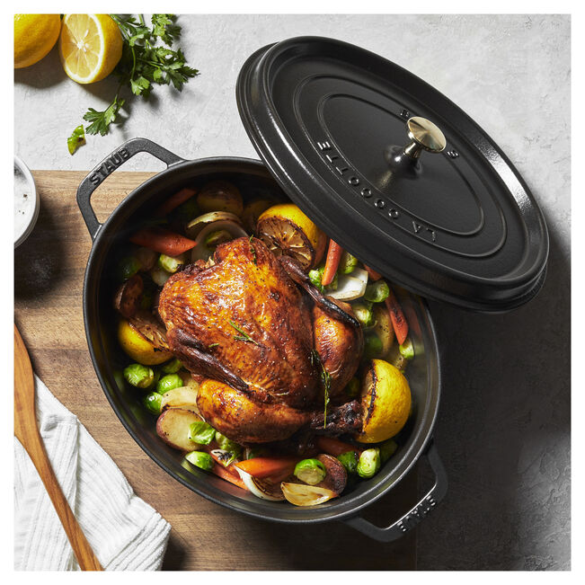 Cocotte ovale - 31 cm, Nera