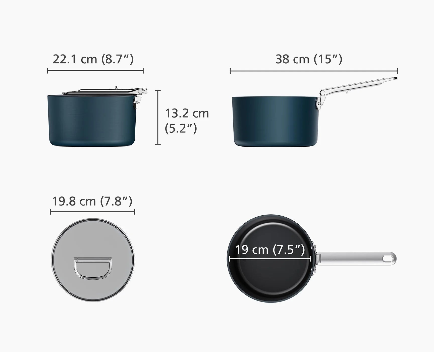 Joseph Joseph Space Pentola Antiaderente Con Manico Pieghevole