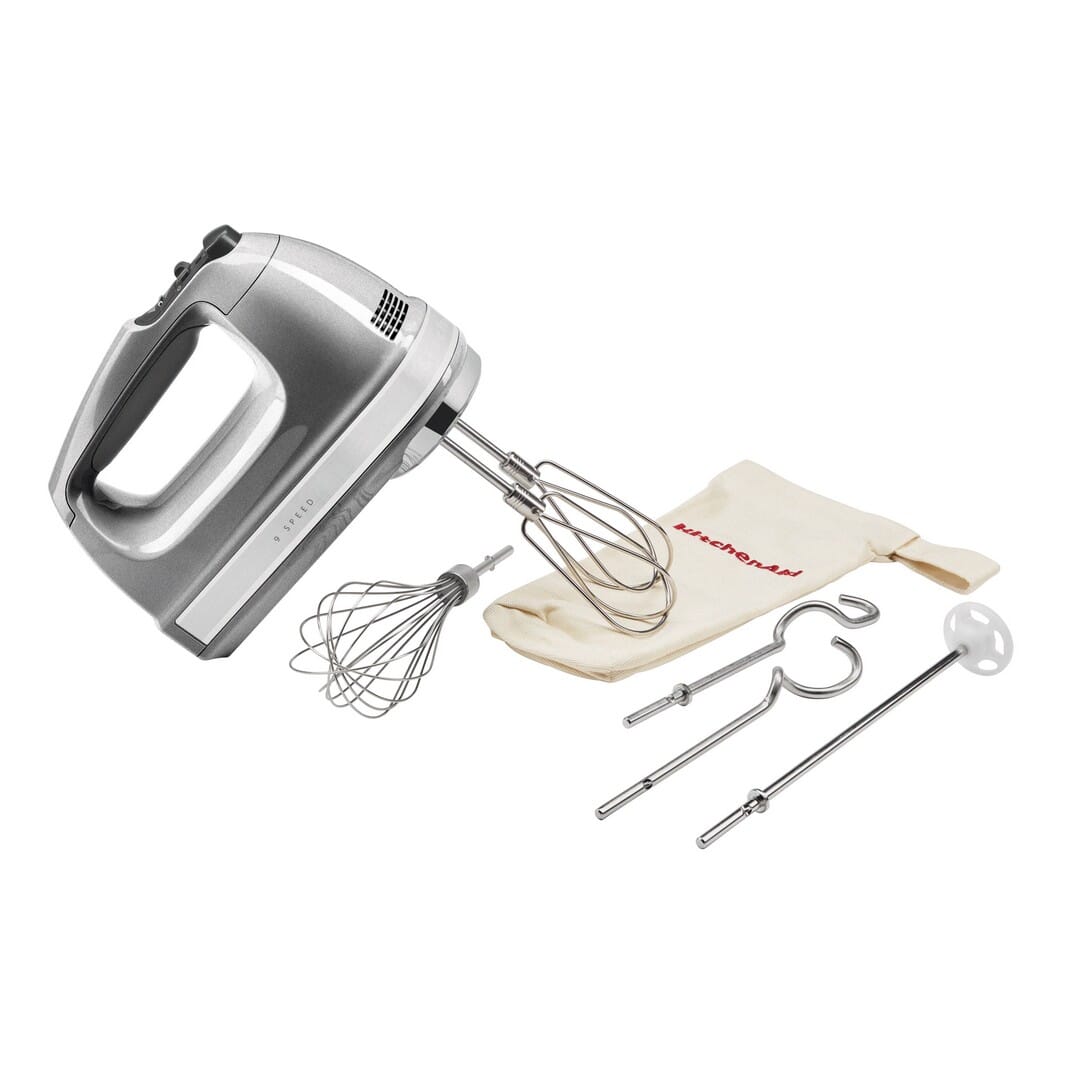 KitchenAid Sbattitore elettrico 9 velocità Contour Silver