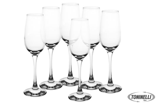 Pasabahce  Amber -  Conf. 6 Calici  Flute Cl. 19   440295 - 10193