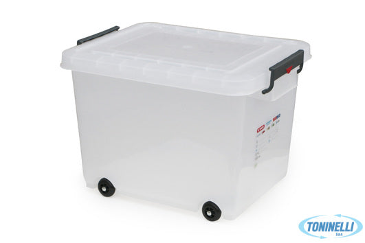 Araven Araven-Box Trasperente Con Ruote 53X40 H.38 91183 Lt. 60 - 9315