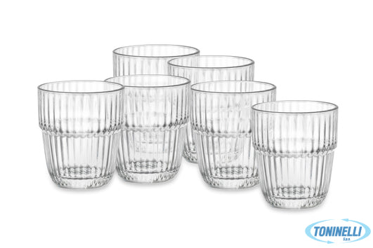 Bormioli Rocco Barshine Confezione 6 Bicchieri Dof Cl 39,5 Temperato E Impilabil