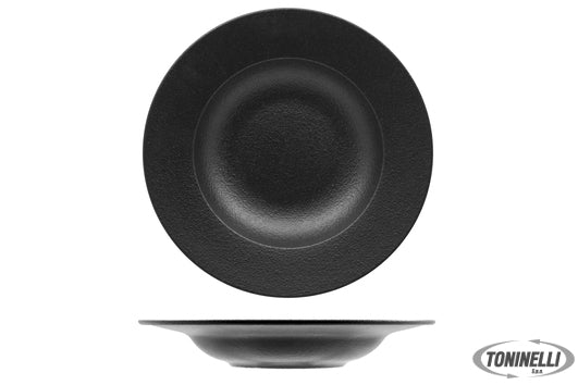Ariane Fine Porcelain Black Dazzle- Piatto Pasta Cm 26 A Falda- Allumina - 22383