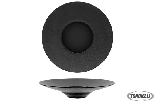 Ariane Fine Porcelain Black Dazzle- Piatto Pasta Gourmet Cm 28 - Allumina - 2238