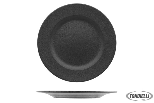 Ariane Fine Porcelain Black Dazzle- Piatto Piano A Falda Cm 27- Allumina - 22381