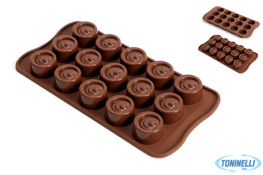 Silikomart Choco-Stampo Cioccolatini N.15 Vertigo Tondi Scg04 - 128