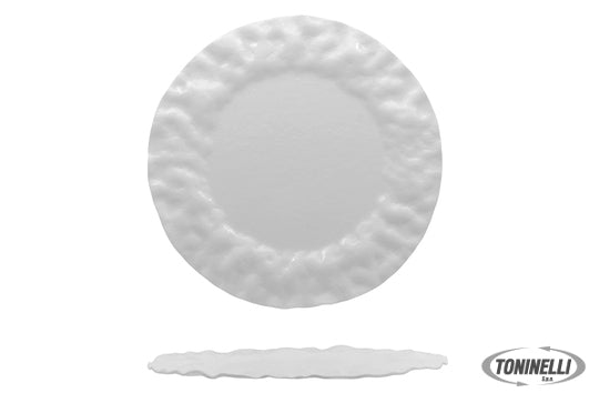 Import Tavola Cloud - Piatto Vetro Bianco Piano Cm 30 Bianco Lucido - 22996