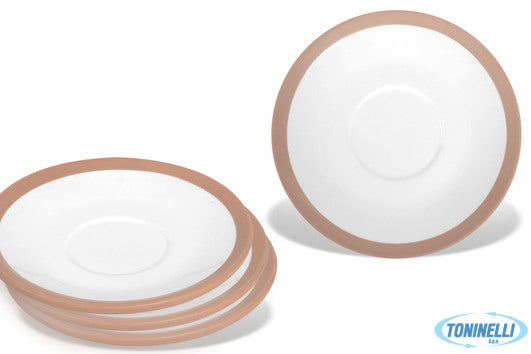 Import Tavola Coffee E Co.-Salmone Confezione 4 Piattini Cappuccio Cm.14 A4185