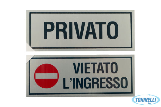 Eurotarghe Snc Di Pozzaglio Antonio E C. Confezione 2 Targhe Adesive Stampate Cm