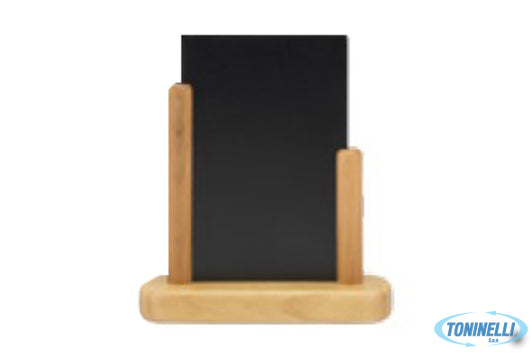 Securit Elegant - Lavagna Da Tavolo, Base In Legno Colore Teak Modello Grande A