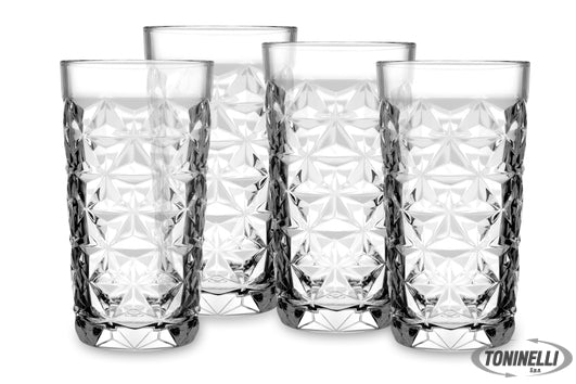 Pasabahce  Estrella - Confezione 4 Bicchieri Long Drink Cl 49 H.Cm 15,8 - 23010