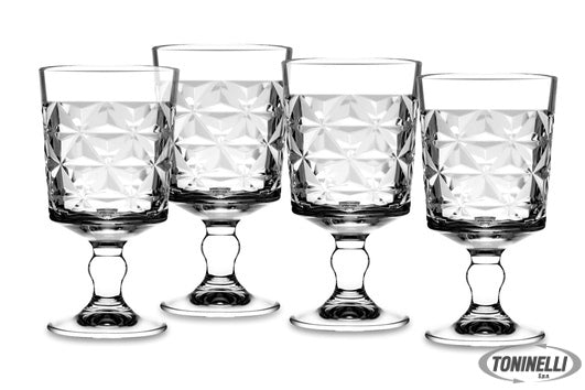 Pasabahce  Estrella - Confezione 4 Calici Cocktail-Vino Cl 33 H.Cm 16  Gambo Bas