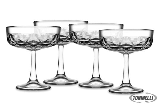 Pasabahce  Estrella - Confezione 4 Coppe Champagne-Cocktail Cl 25 H.Cm 12 - 2300