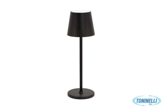Securit Feline-Lampada Da Tavolo Nera Ricaricabile Cm11 H 38 Lp-Fe-Bl - 19499