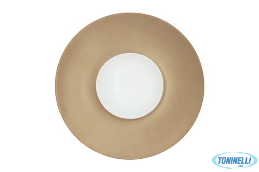 Star Porcelain Limited Florence Bronzo-Bianco Gourmet Piatto Piano Cm.28 Interno