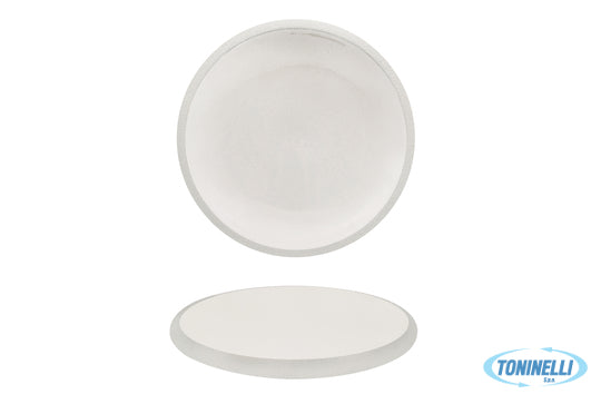 Import Tavola Genesys Evo Bianco-Piatto Basso Cm.23 In Porcellana Con Finitura E