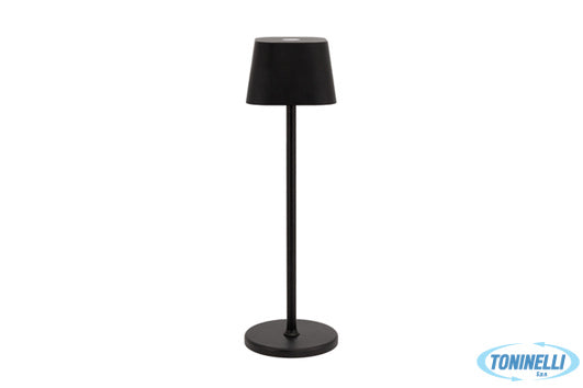 Securit Georgina-Lampada Da Tavolo Nera Ricaricabile Cm11 H 38 Lp-Ge-Bl - 19497