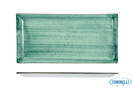 Import Tavola Justcolor Green-Piatto Rettangolare Cm.35,6X18,2 Hp9621-1096K2 - 7
