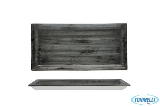 Import Tavola Justcolor Grey-Piatto Rettangolare Cm.36,5X18,2 Chp9621Ut-1135O -