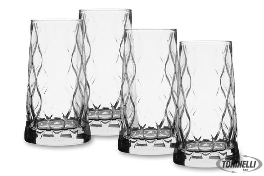 Pasabahce  Leafy Fh Tumbler Long Drink Confezione Da 4 Pezzi - Cl 45 Diametro Cm