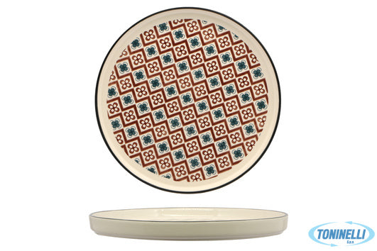 Import Tavola Mosaik-Piatto Nordic Cm.27 Brown Rh43880-27-J56Ci - 16062
