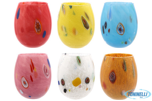 Vetreria Artistica Di Coppola Alessandro Murano - Confezione 6 Bicchieri Acqua C