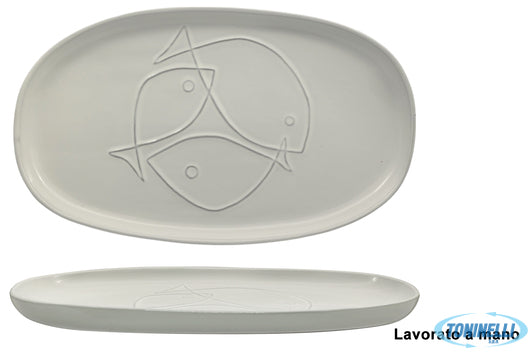 Import Tavola Pelago-Piatto Ovale Cm.37,5X21,5 In Gres Porcellanato - 23708