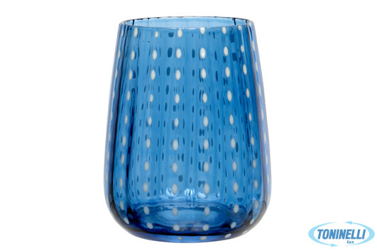 Import Tavola Perlage-Bicchiere Acqua In Vetro Blu Cl.36 - 9998