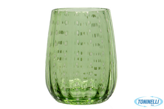Import Tavola Perlage-Bicchiere Acqua In Vetro Verde Cl.36 - 9993
