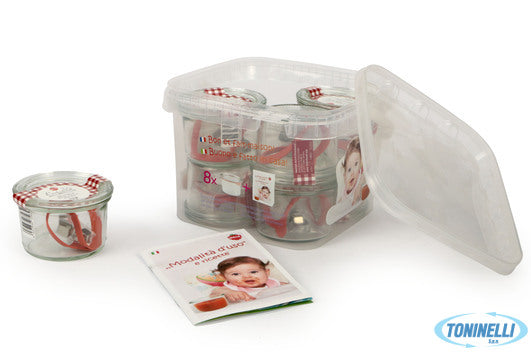 Dosen-Zentrale Zuchner Gmbh Set Bebe Weck-Secchiello 8 Vasi Ml200 Con Coperchio