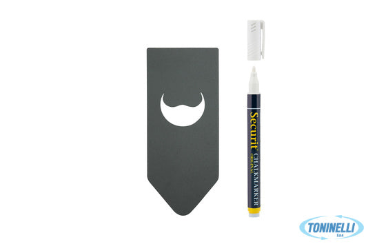 Securit Set Da 10 Etichette Tag Per Bottiglie. Colore Nero, Scrivibili Su Entra