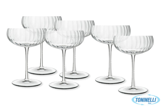 Bormioli Luigi Speakeasies-Confezione 6 Coppe Champagne Cocktail Cl30 13190-01 -