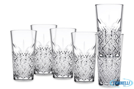 Pasabahce Timeless Temperato Impilabile - Confezione 6 Bicchieri Long Drink Cl