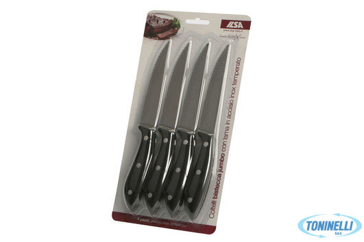 Ilsa                 Tuttixuno-Confezione 4 Coltelli Bistecca Maxi Lama Dentata