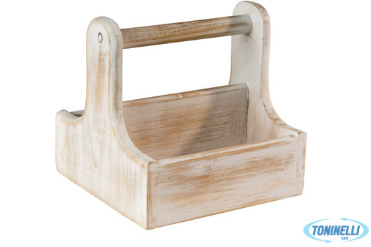 Aps Assheuer Pott Gmbh E Co Kg Vintage-Portasalse Legno Quadro Cm.15,5Xh.15 404