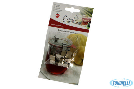 Dosen-Zentrale Zuchner Gmbh Weck-Conf.6 Clips X Vasetti In Blister - 2502