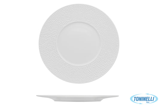 Tunisie Porcelaine Zen Tunisie Martellato Bianco-Piatto Piano Cm.23  8900123 - 1