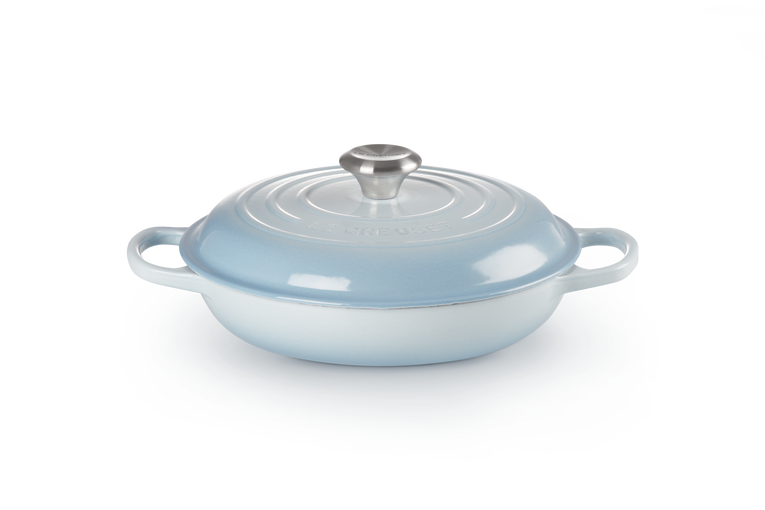 Tegame basso Evolution in ghisa vetrificata-30 cm-color coastal blu