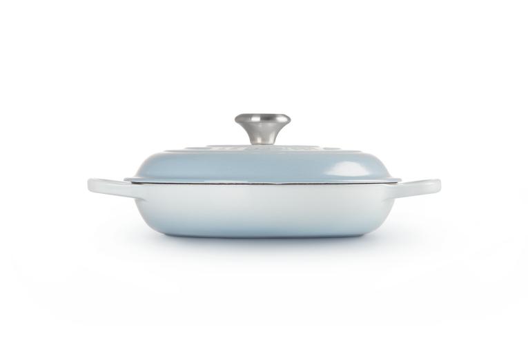 Tegame basso Evolution in ghisa vetrificata-30 cm-color coastal blu