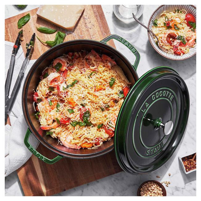 Cocotte rotonda - 26 cm, basilico