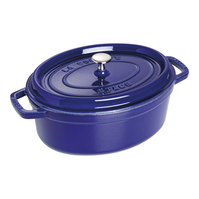 Cocotte ovale - 31 cm, blu scuro