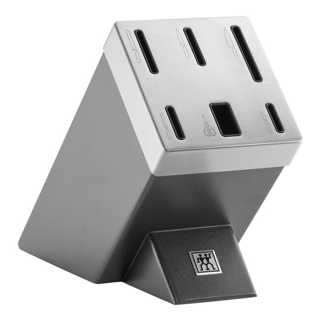 GOURMET - 7-pz., Set di coltelli con ceppo, grigio