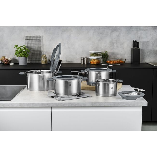 Simplify Set di pentole, 5-pz., acciaio inox