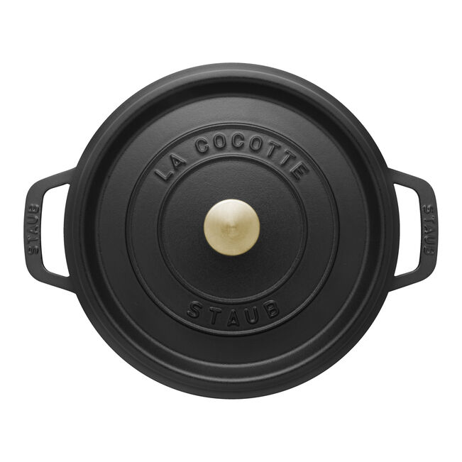 Cocotte rotonda - 24 cm, nero