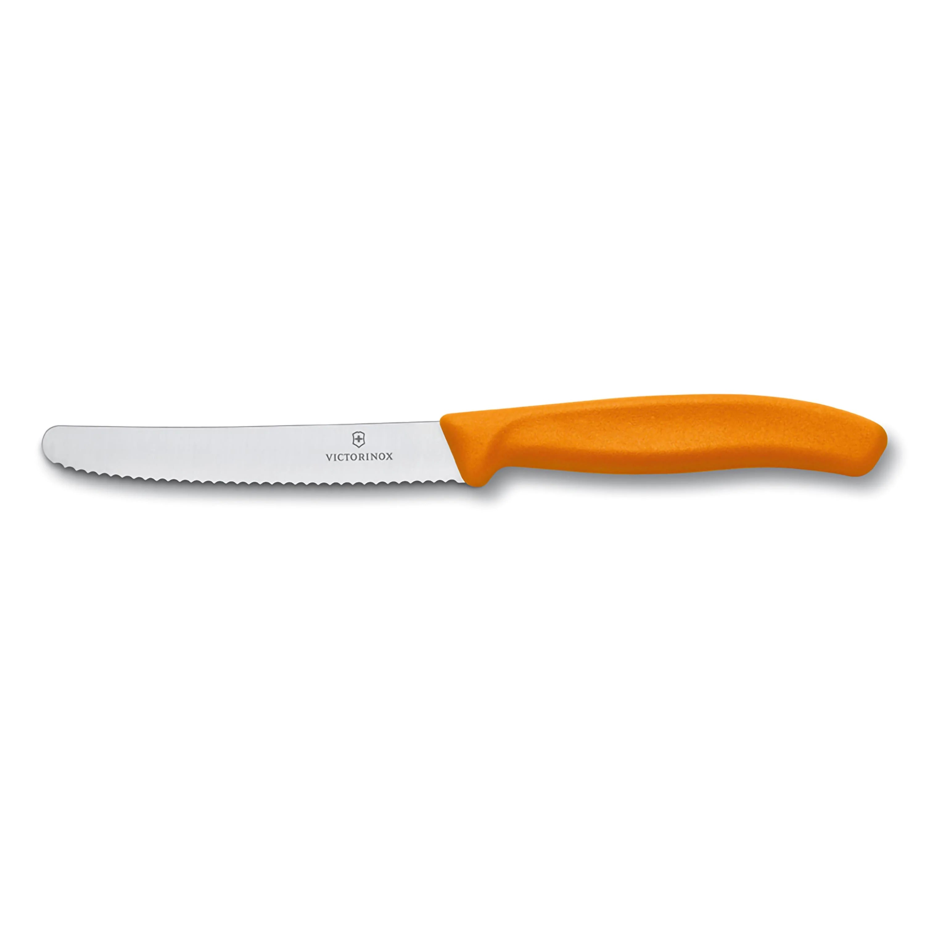 Coltello tavola ondulato manico arancione - Swiss Classic