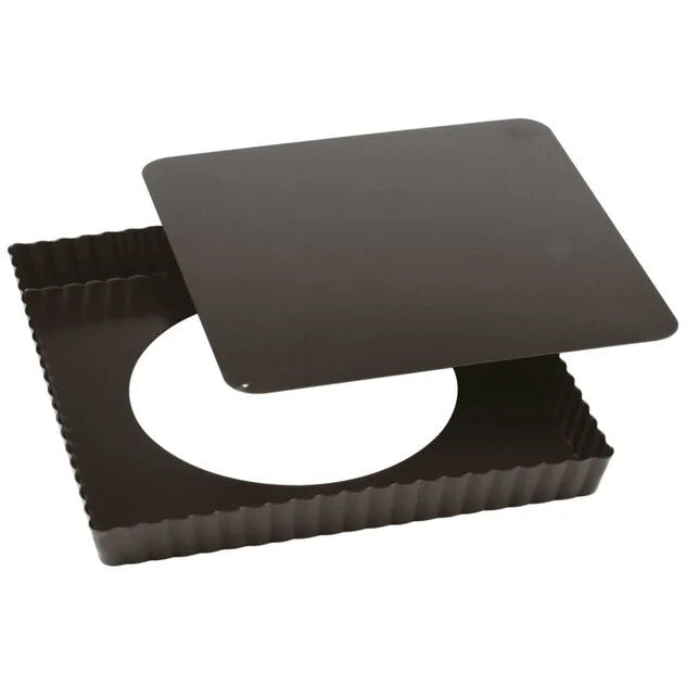 Stampo festonato con fondo mobile Acciaio - 23,0 cm x 23,0 cm - h 2