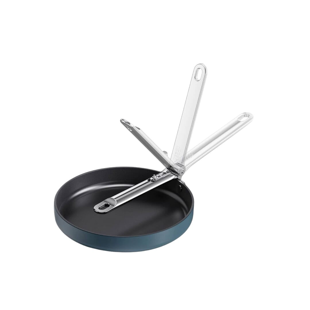 Padella Space in ceramica antiaderente blu da 20 cm con manico pieghevole