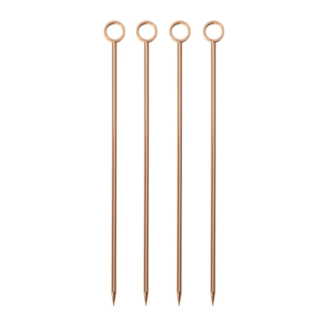 Paderno Spiedini Cocktail Inox Rame 4 Pz