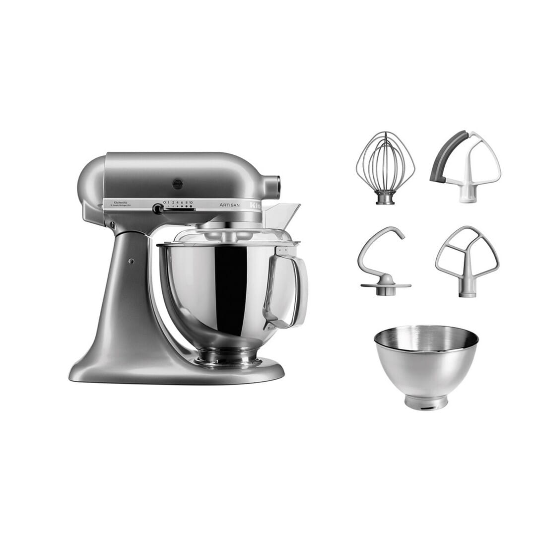 KitchenAid Artisan - Planetaria c/testa reclinabile 4,8L Contour Silver