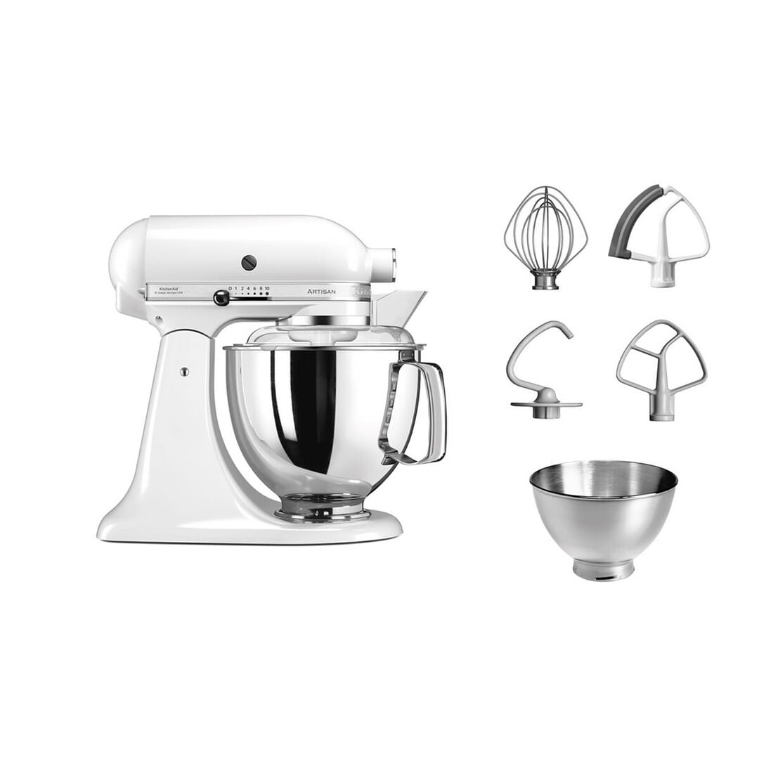 KitchenAid Artisan - Planetaria c/testa reclinabile 4,8L White